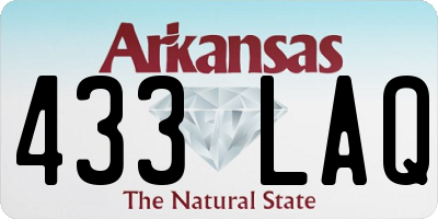 AR license plate 433LAQ