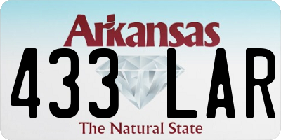 AR license plate 433LAR