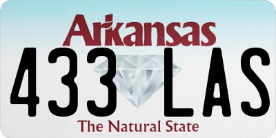 AR license plate 433LAS