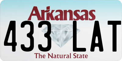 AR license plate 433LAT