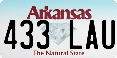 AR license plate 433LAU