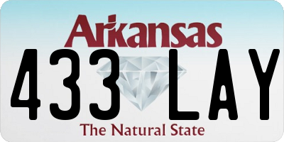 AR license plate 433LAY