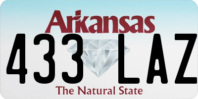 AR license plate 433LAZ