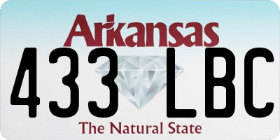 AR license plate 433LBC
