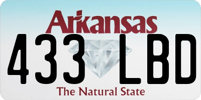 AR license plate 433LBD