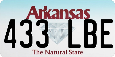 AR license plate 433LBE