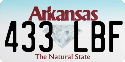 AR license plate 433LBF