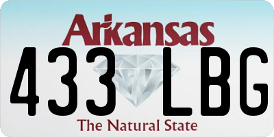 AR license plate 433LBG