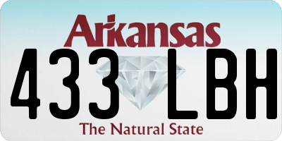 AR license plate 433LBH