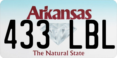 AR license plate 433LBL