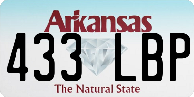 AR license plate 433LBP