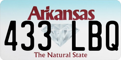 AR license plate 433LBQ