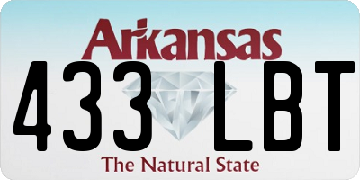 AR license plate 433LBT