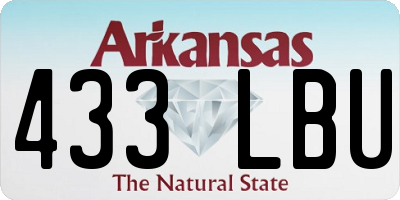 AR license plate 433LBU