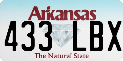 AR license plate 433LBX