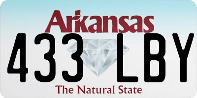 AR license plate 433LBY