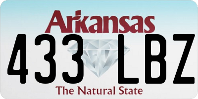 AR license plate 433LBZ
