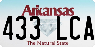AR license plate 433LCA
