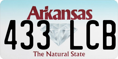 AR license plate 433LCB