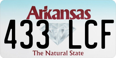 AR license plate 433LCF