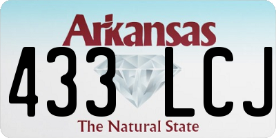 AR license plate 433LCJ