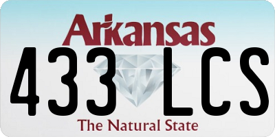 AR license plate 433LCS