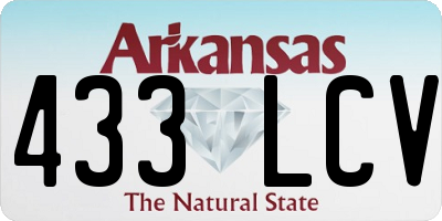 AR license plate 433LCV