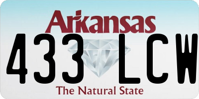 AR license plate 433LCW