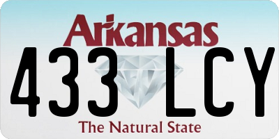 AR license plate 433LCY