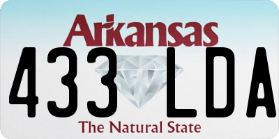 AR license plate 433LDA