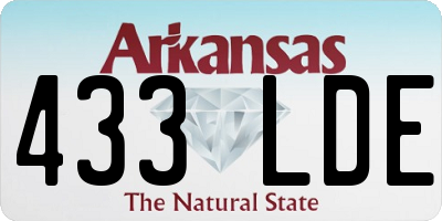 AR license plate 433LDE