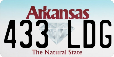 AR license plate 433LDG