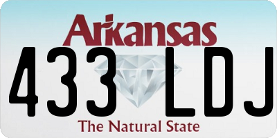 AR license plate 433LDJ