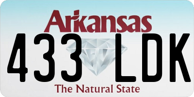 AR license plate 433LDK