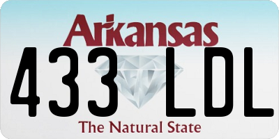 AR license plate 433LDL