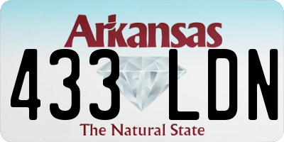 AR license plate 433LDN