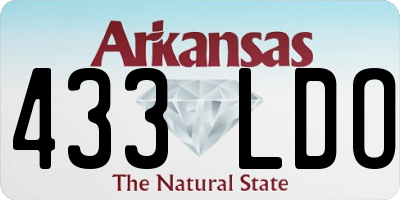 AR license plate 433LDO