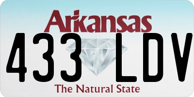 AR license plate 433LDV