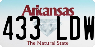 AR license plate 433LDW