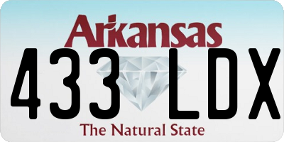 AR license plate 433LDX