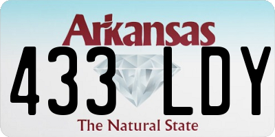 AR license plate 433LDY