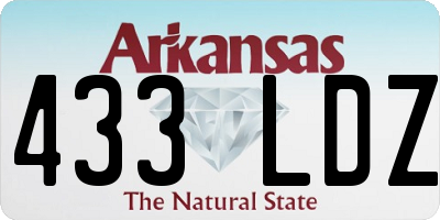 AR license plate 433LDZ
