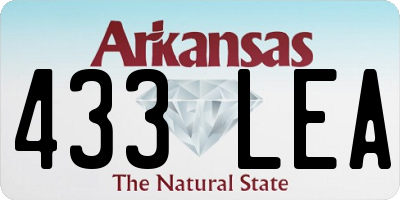 AR license plate 433LEA