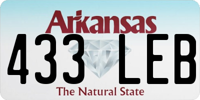 AR license plate 433LEB