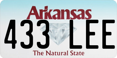 AR license plate 433LEE