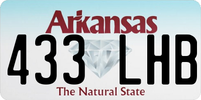 AR license plate 433LHB
