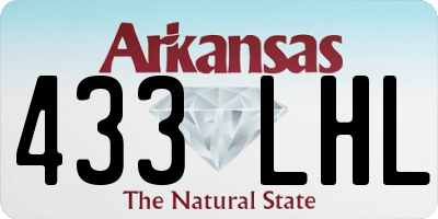 AR license plate 433LHL
