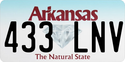 AR license plate 433LNV