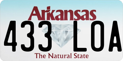 AR license plate 433LOA