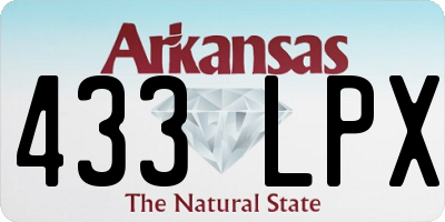 AR license plate 433LPX
